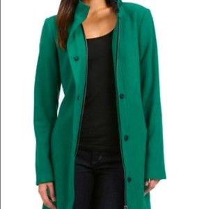 Long Green Wool Coat